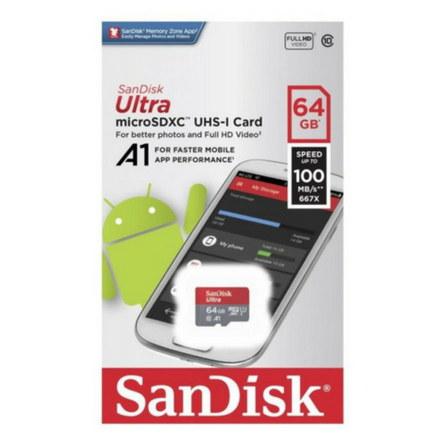 Sandisk 64GB Class 10 Memory Card UHS-I