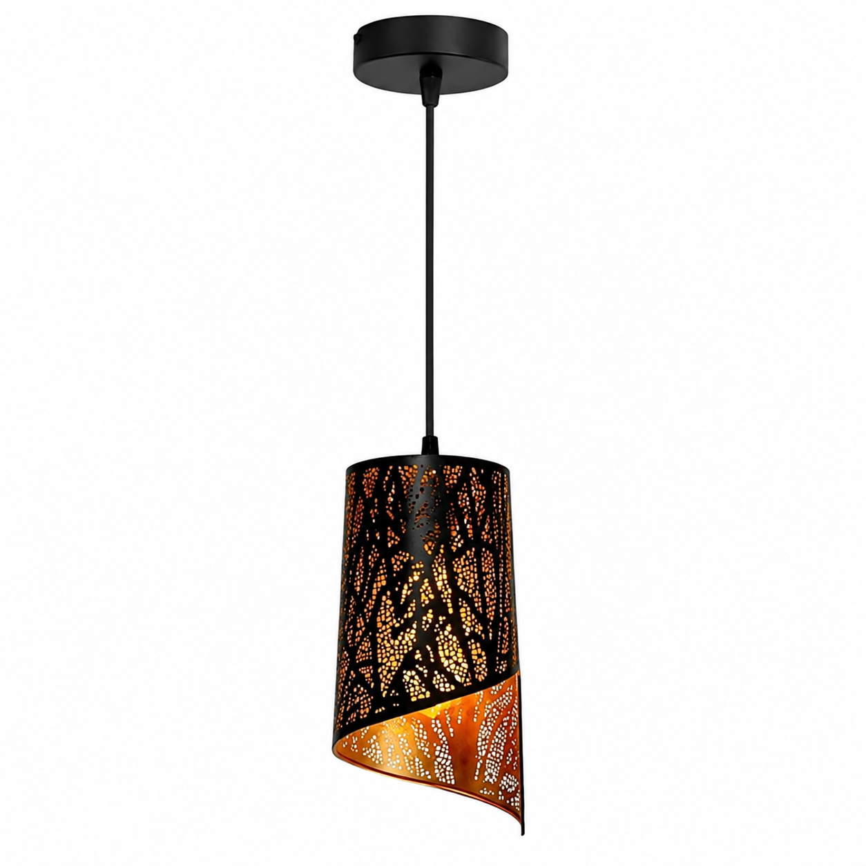 LEAF CUTOUT PENDANT HANGING LIGHT