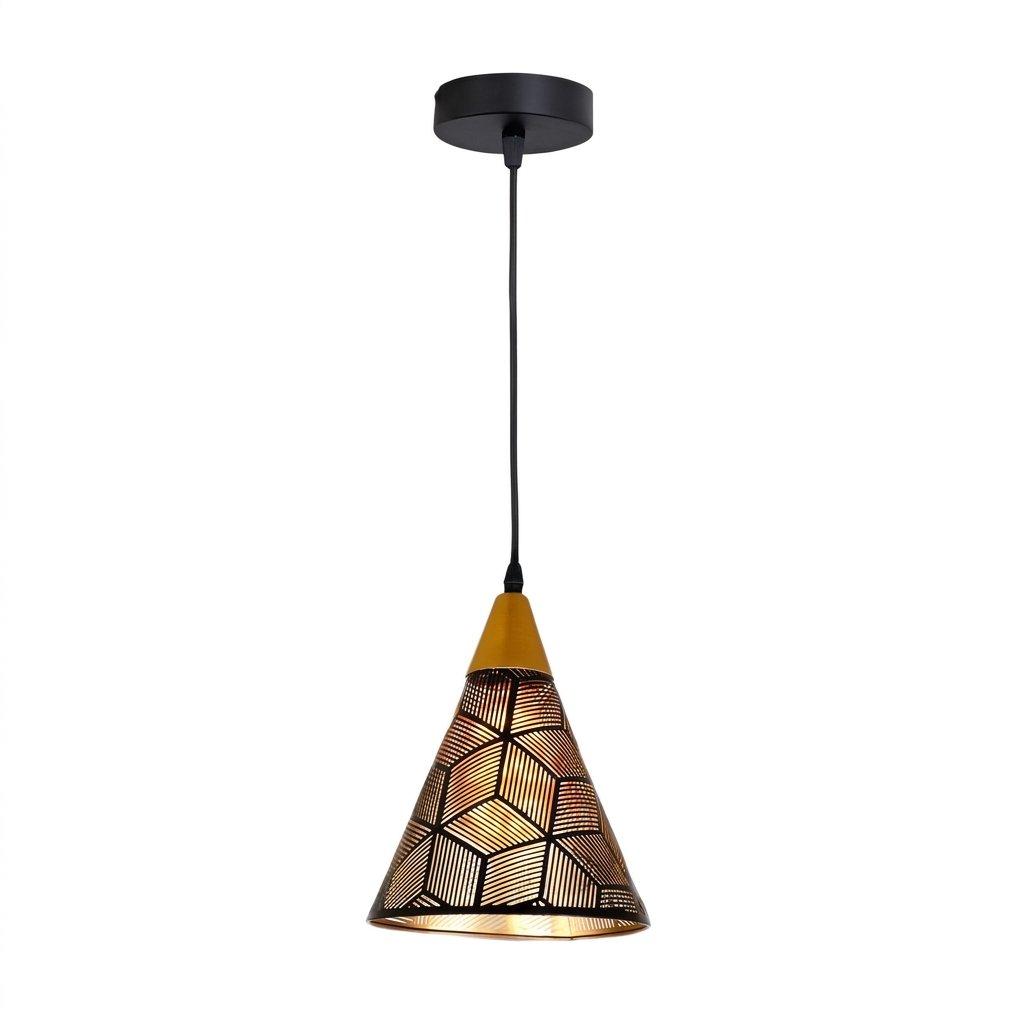 GeometraGlow Cone Pendant Hanging Light