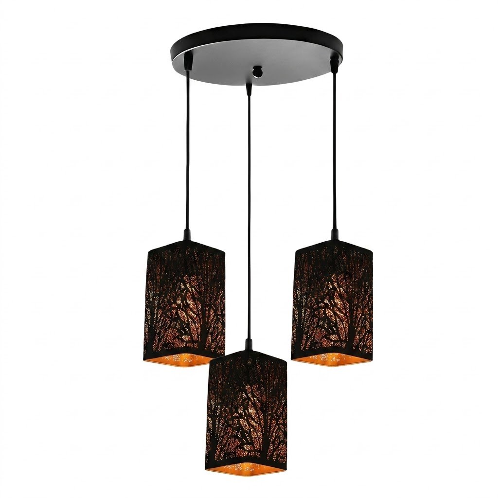 FloraGlow 3-Light Triple Pendant Hanging Light