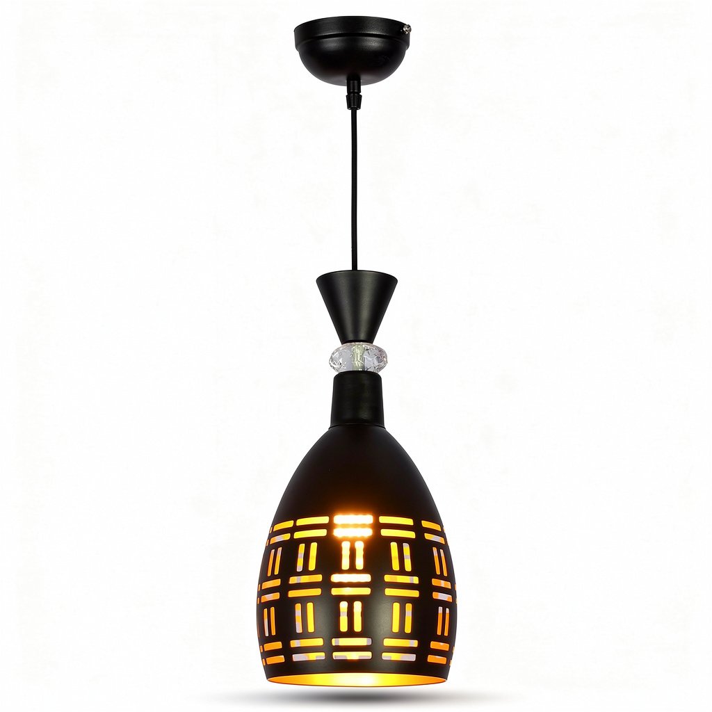 Crystal Grid Glow Pendant Light